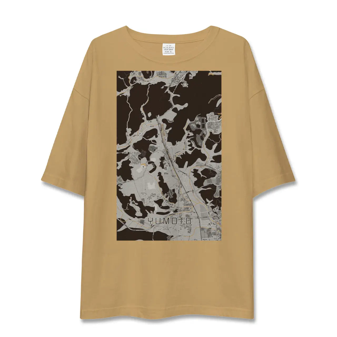 【湯本(福島県)】地図柄ビッグシルエットTシャツ