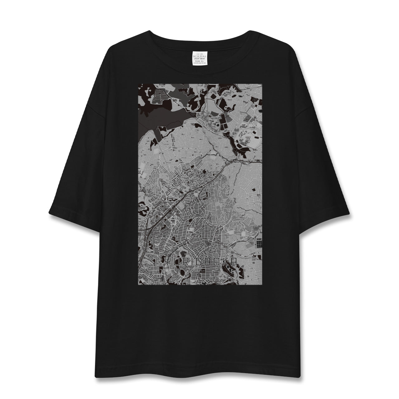 【百合ヶ丘(神奈川県)】地図柄ビッグシルエットTシャツ