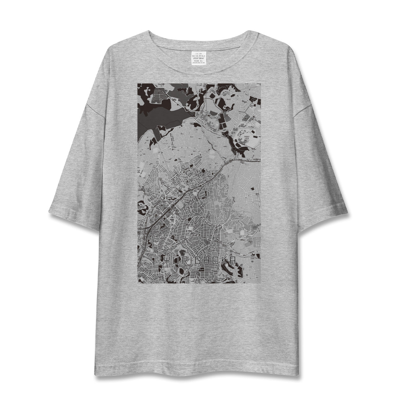 【百合ヶ丘(神奈川県)】地図柄ビッグシルエットTシャツ