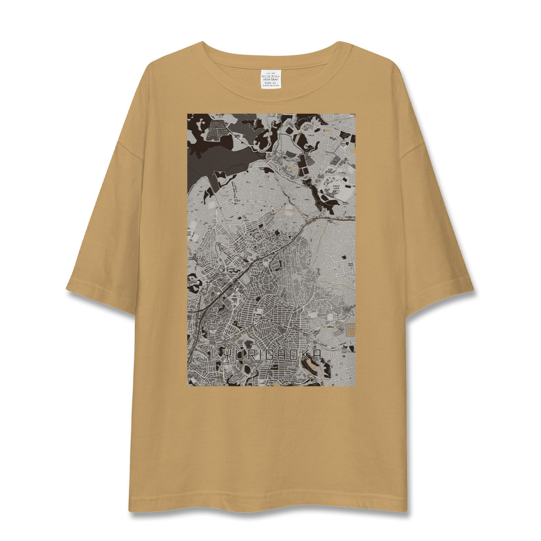 【百合ヶ丘(神奈川県)】地図柄ビッグシルエットTシャツ