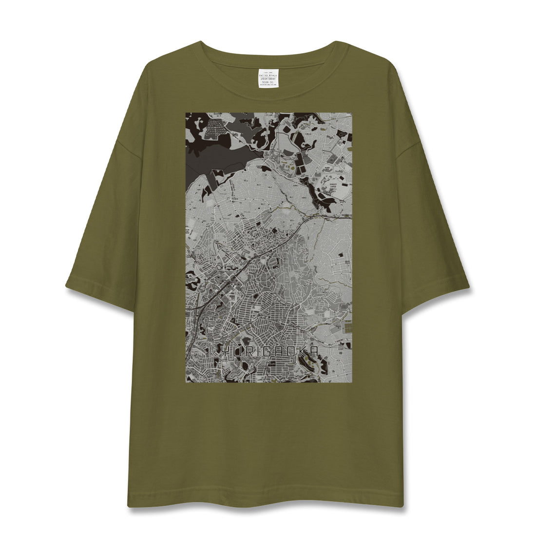 【百合ヶ丘(神奈川県)】地図柄ビッグシルエットTシャツ