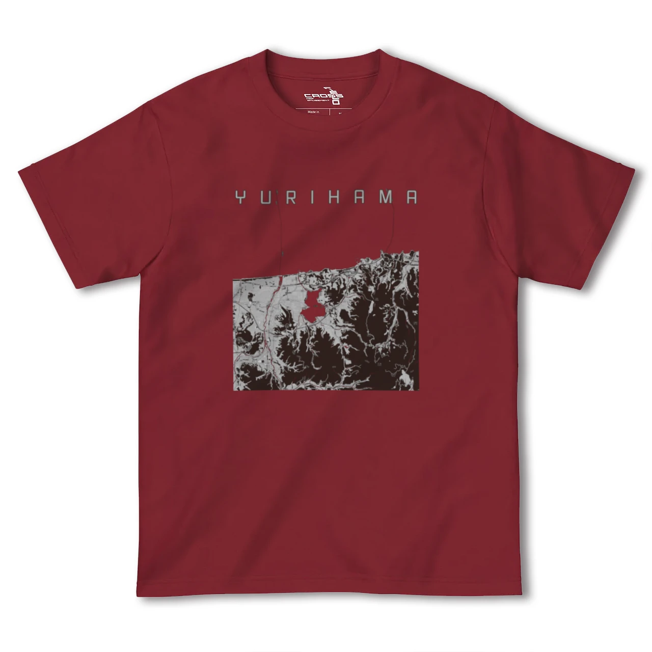 【湯梨浜(鳥取県)】地図柄ヘビーウェイトTシャツ