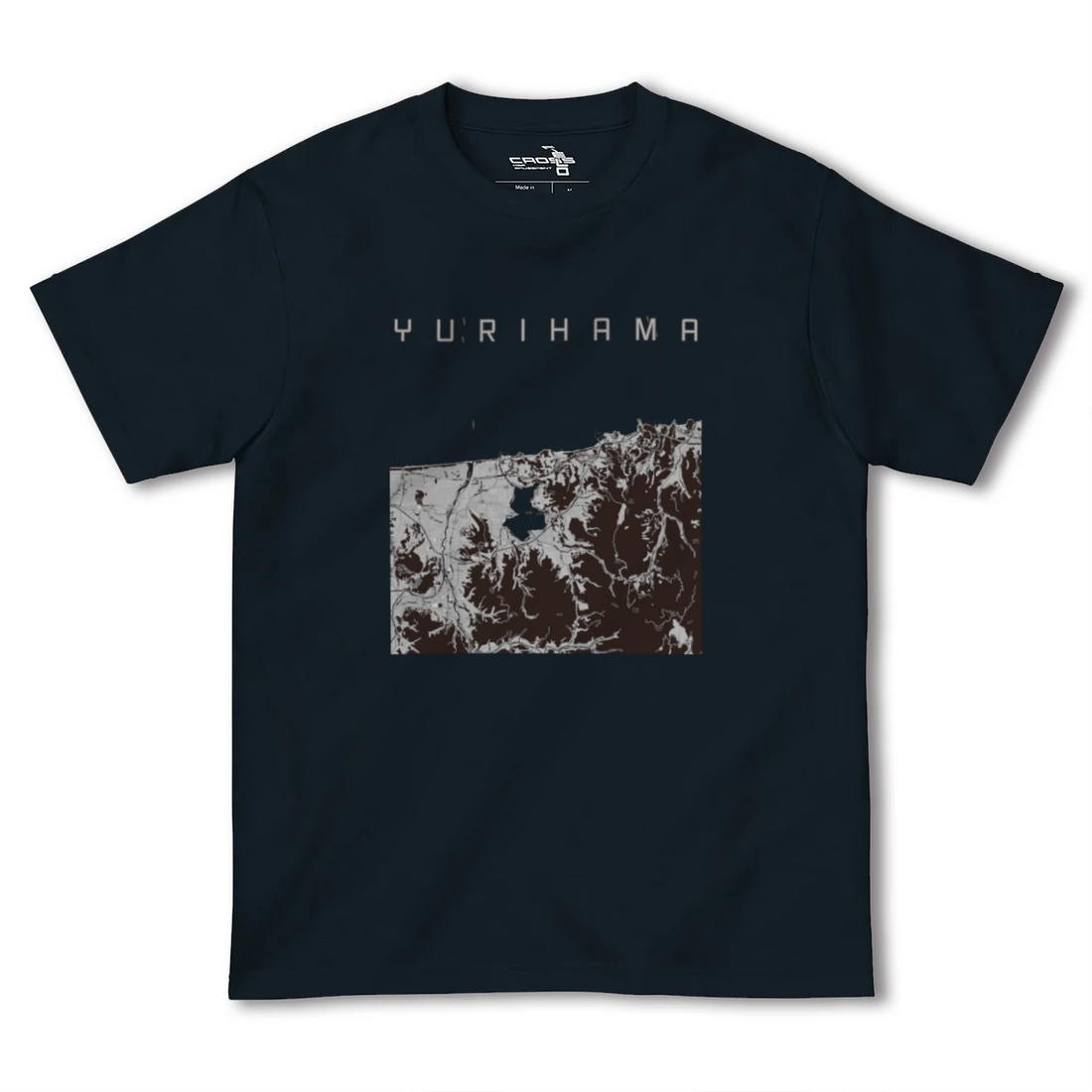 【湯梨浜(鳥取県)】地図柄ヘビーウェイトTシャツ