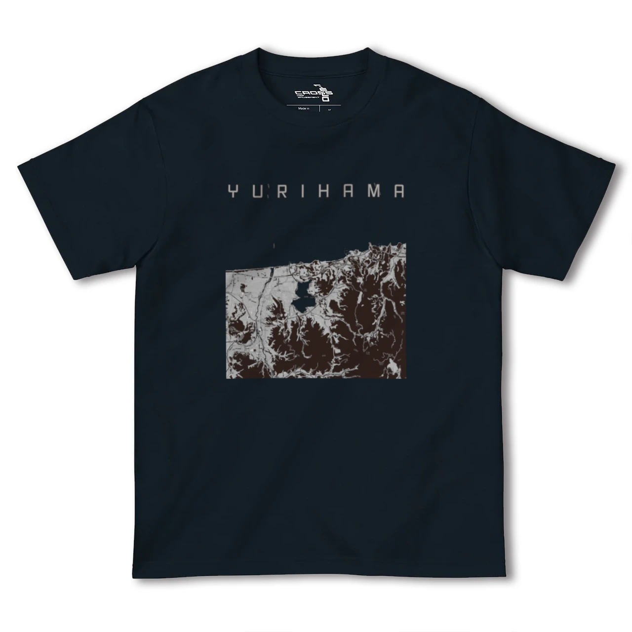【湯梨浜(鳥取県)】地図柄ヘビーウェイトTシャツ