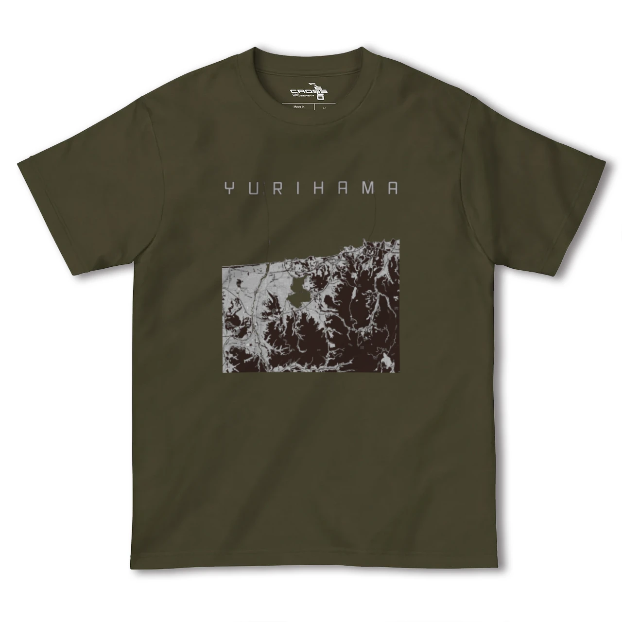 【湯梨浜(鳥取県)】地図柄ヘビーウェイトTシャツ
