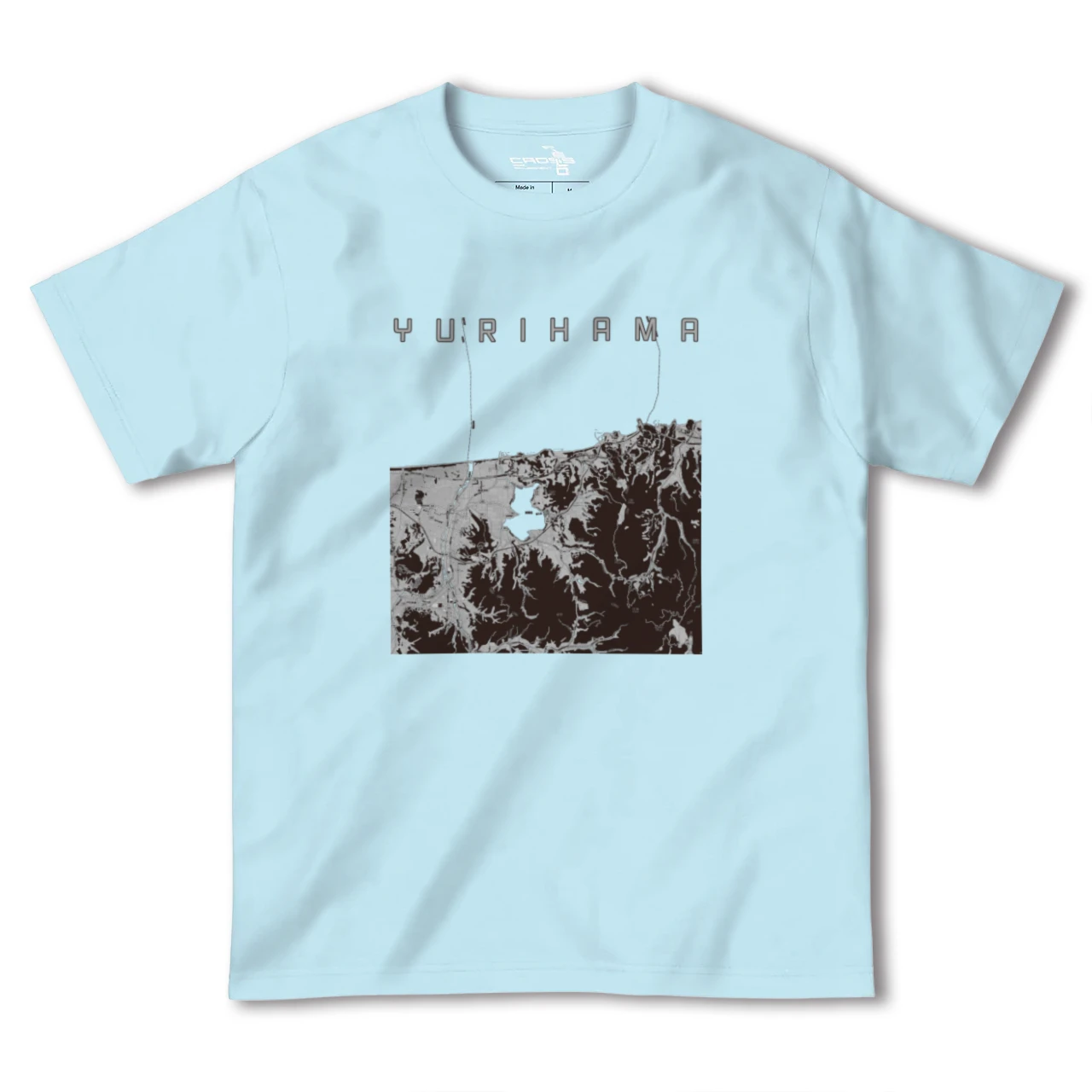 【湯梨浜(鳥取県)】地図柄ヘビーウェイトTシャツ