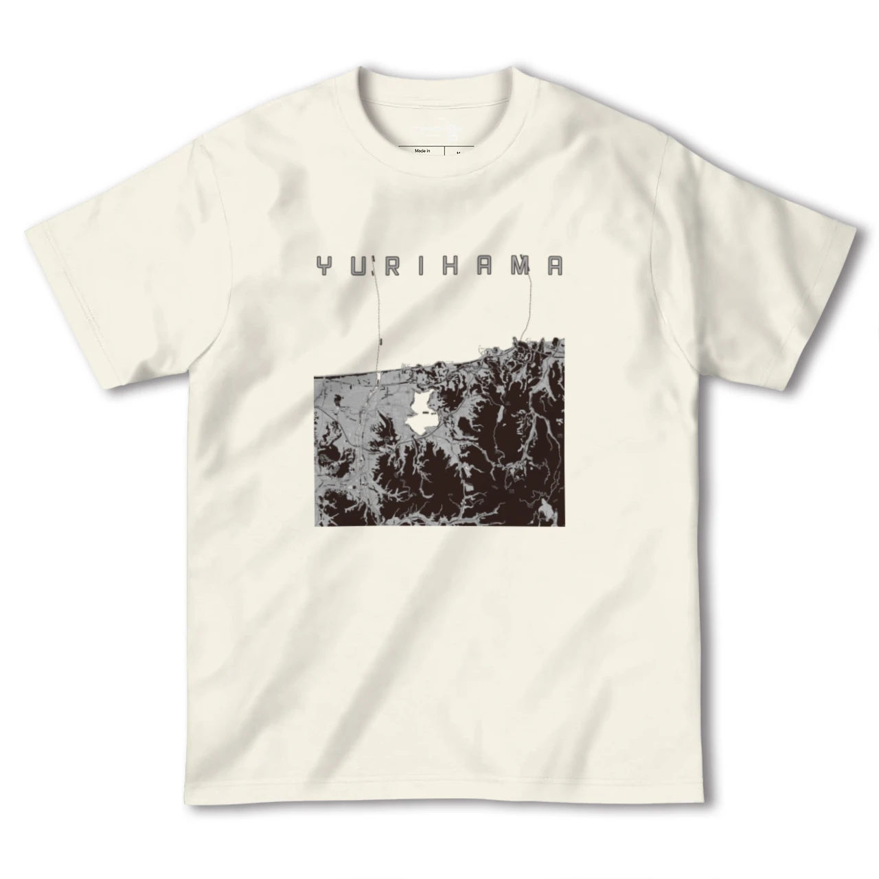【湯梨浜(鳥取県)】地図柄ヘビーウェイトTシャツ
