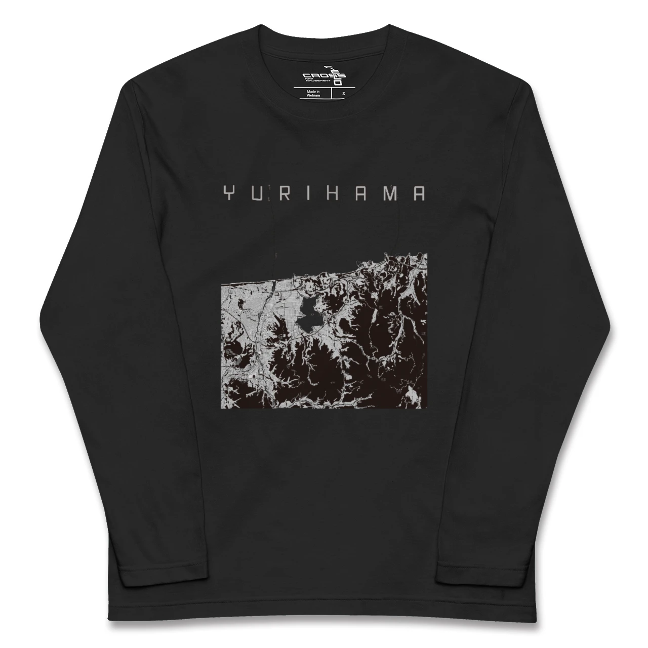 【湯梨浜(鳥取県)】地図柄ロングスリーブTシャツ