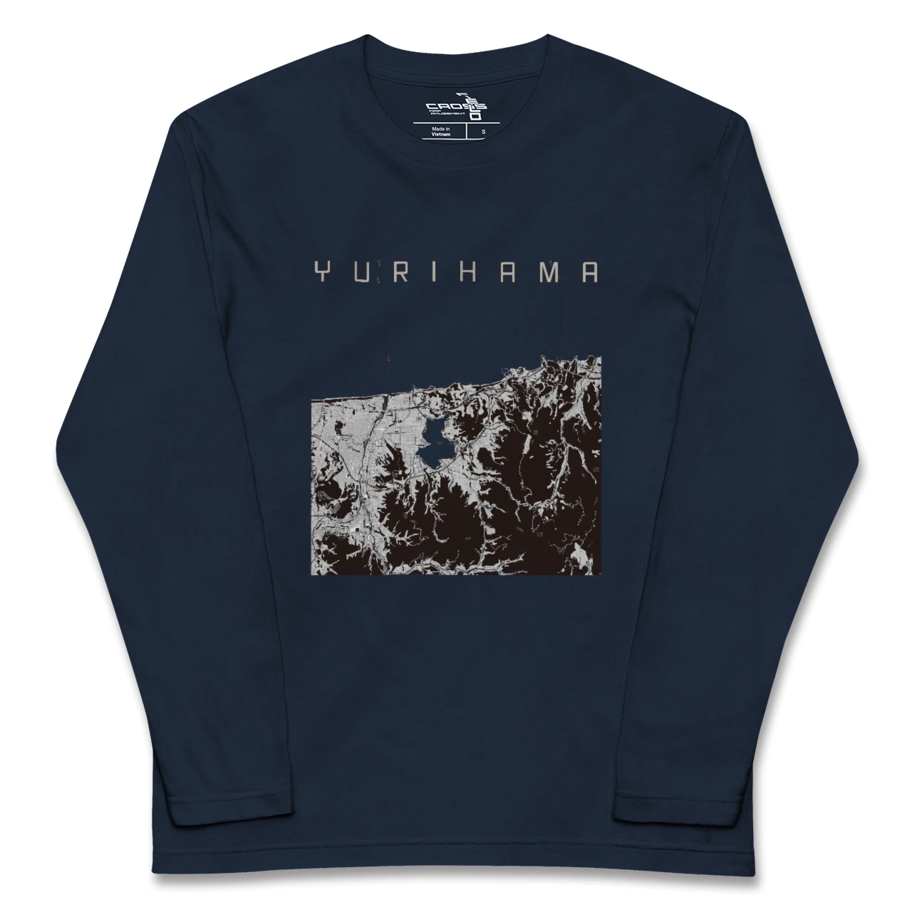 【湯梨浜(鳥取県)】地図柄ロングスリーブTシャツ