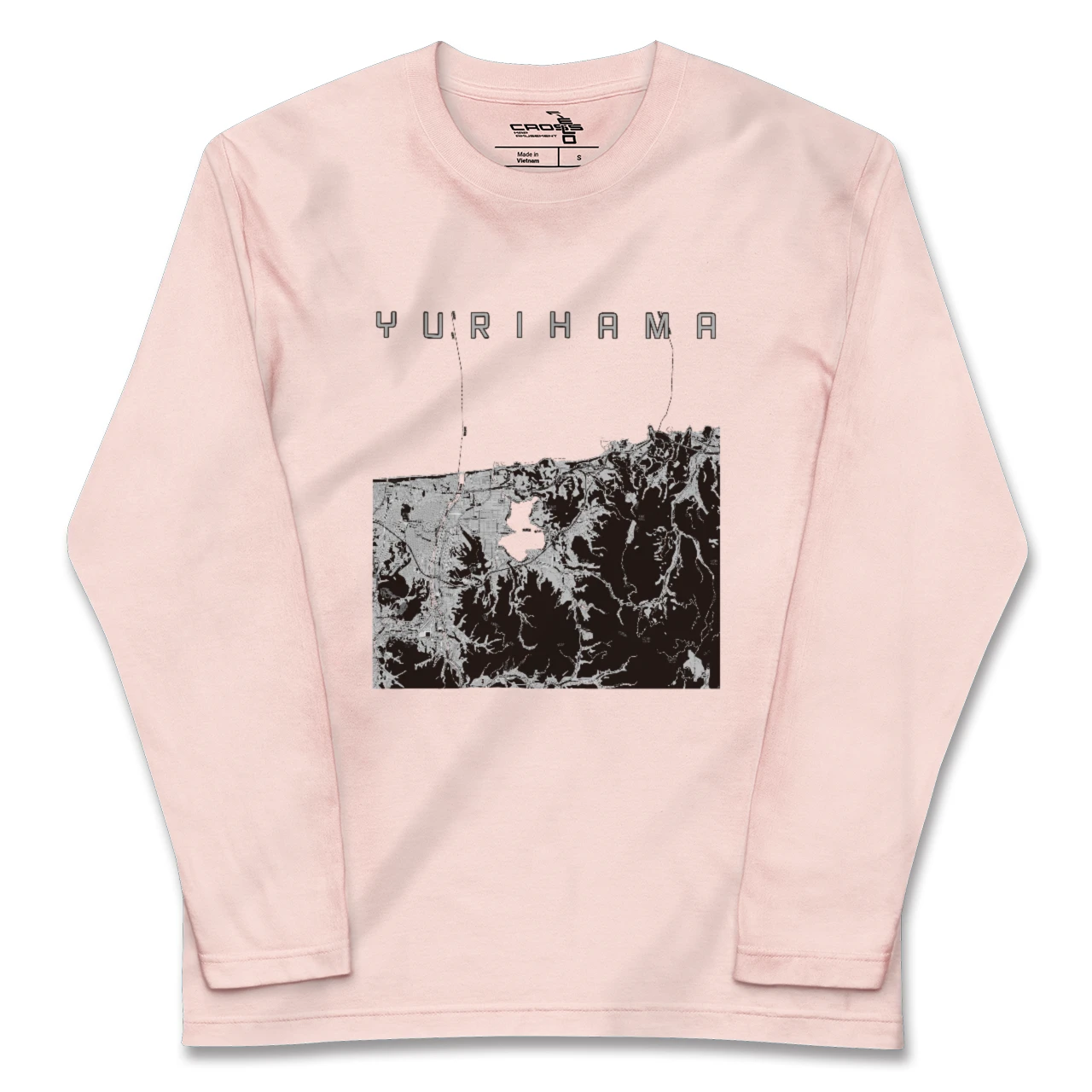【湯梨浜(鳥取県)】地図柄ロングスリーブTシャツ