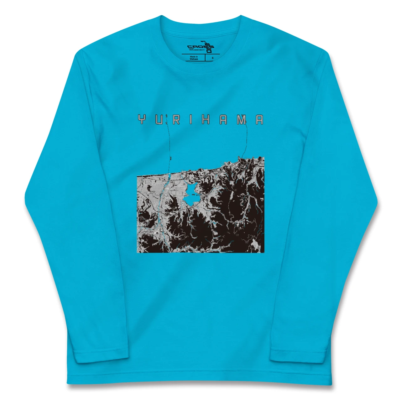 【湯梨浜(鳥取県)】地図柄ロングスリーブTシャツ