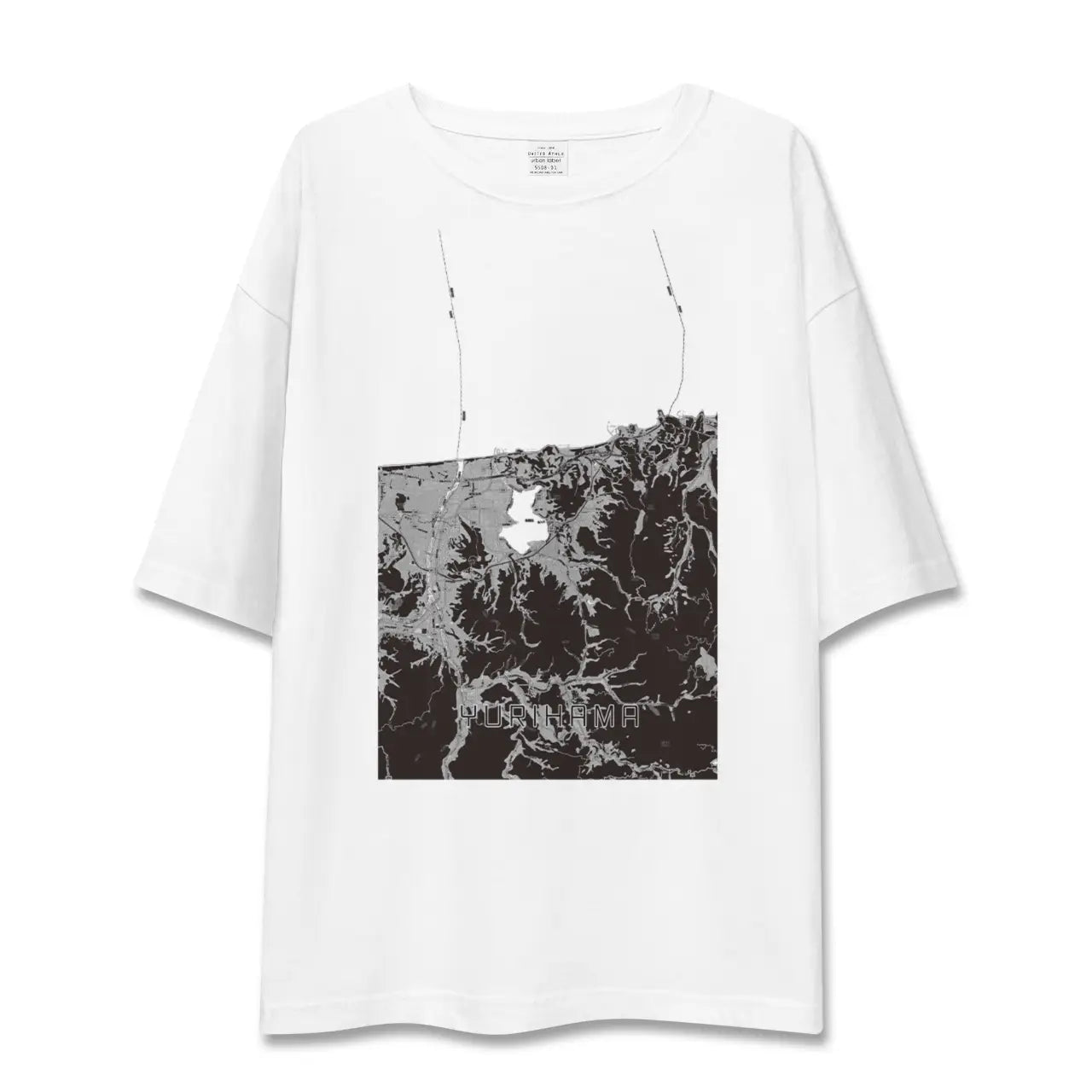 【湯梨浜(鳥取県)】地図柄ビッグシルエットTシャツ