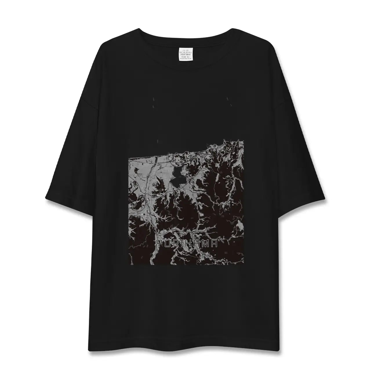 【湯梨浜(鳥取県)】地図柄ビッグシルエットTシャツ
