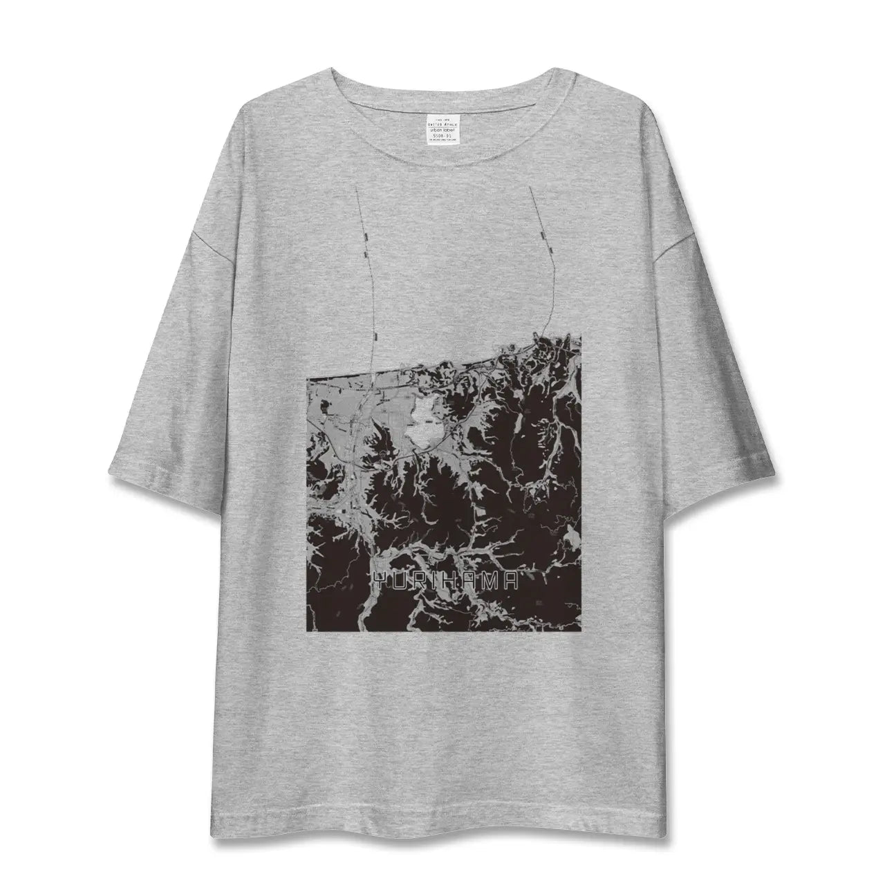 【湯梨浜(鳥取県)】地図柄ビッグシルエットTシャツ