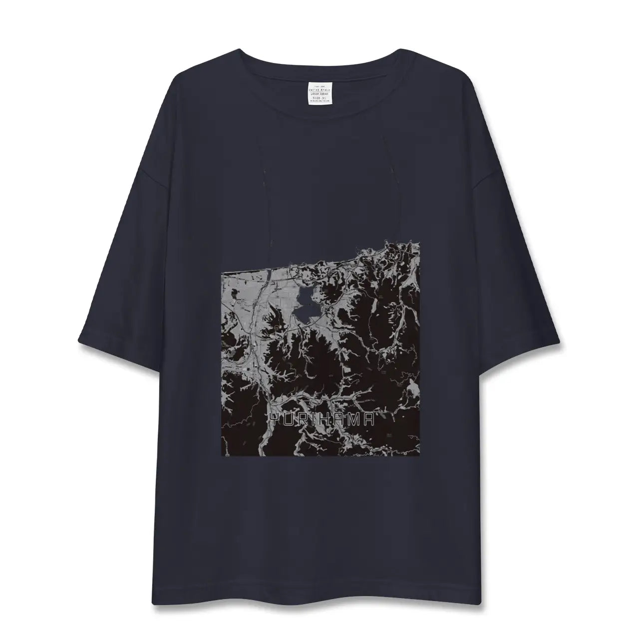 【湯梨浜(鳥取県)】地図柄ビッグシルエットTシャツ