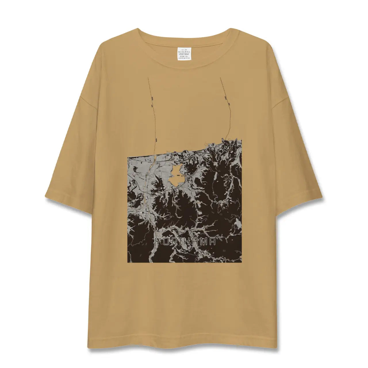 【湯梨浜(鳥取県)】地図柄ビッグシルエットTシャツ
