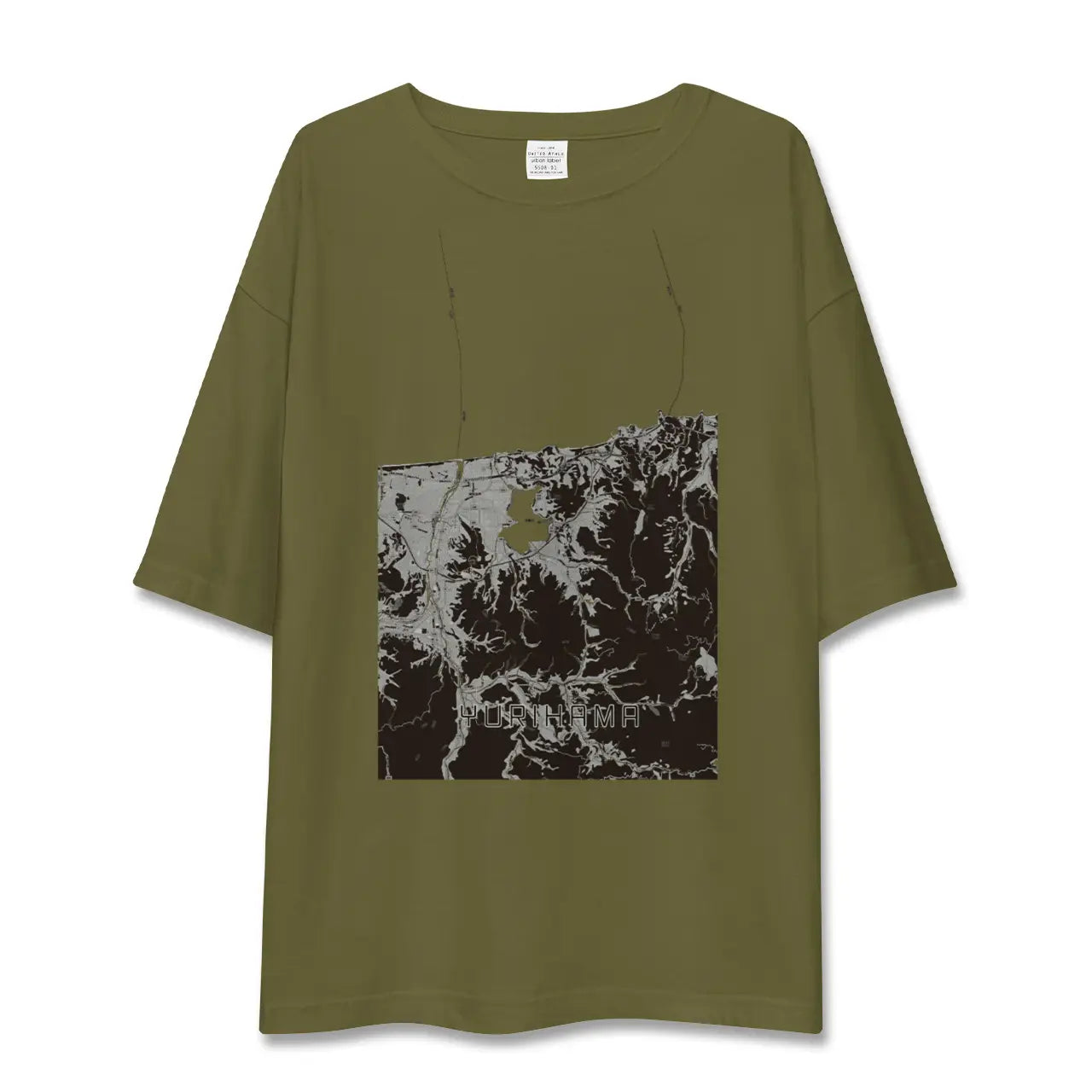 【湯梨浜(鳥取県)】地図柄ビッグシルエットTシャツ