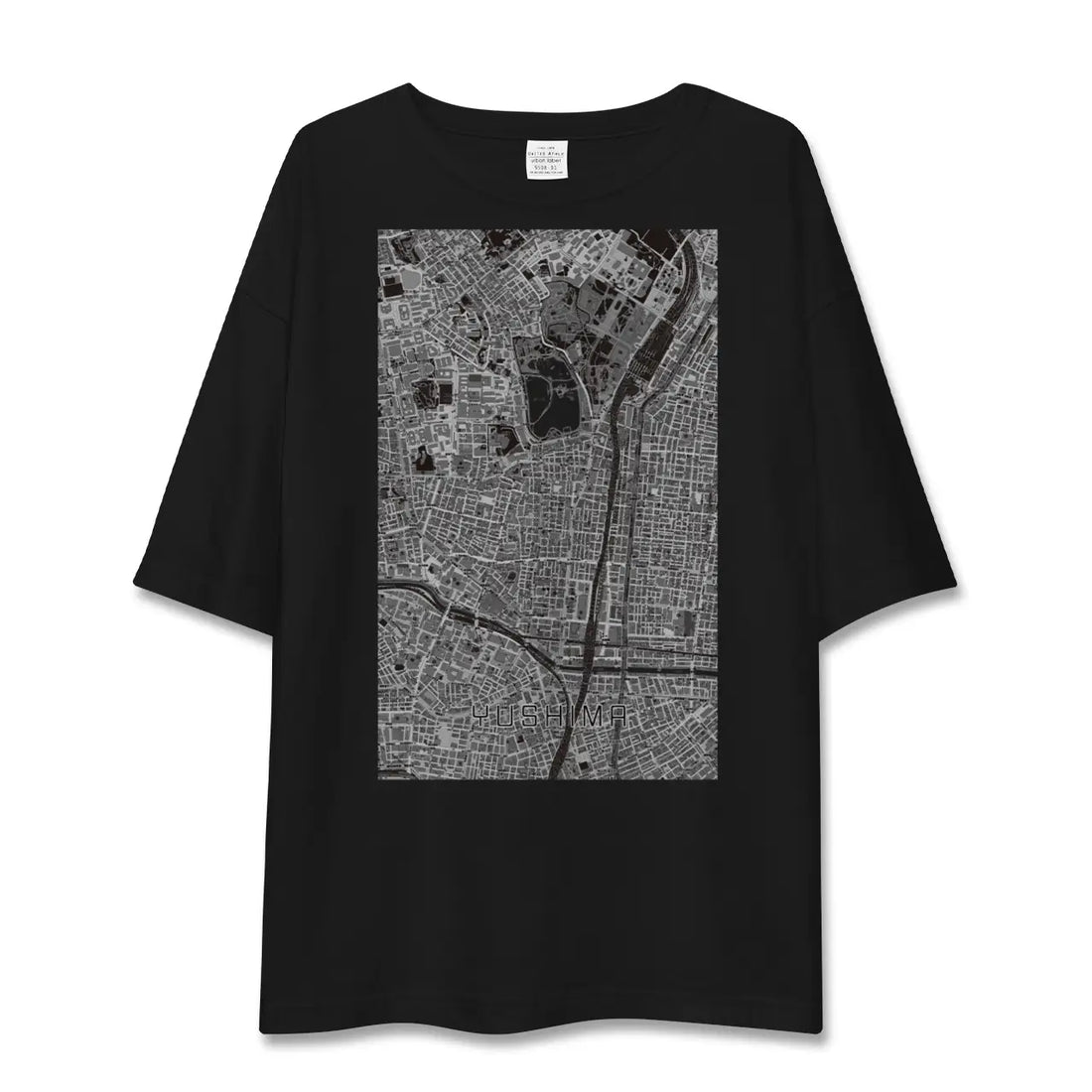 【湯島(東京都)】地図柄ビッグシルエットTシャツ