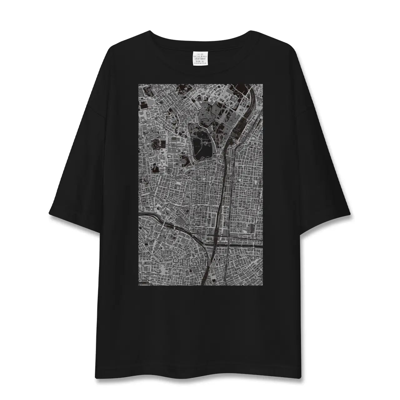 【湯島(東京都)】地図柄ビッグシルエットTシャツ