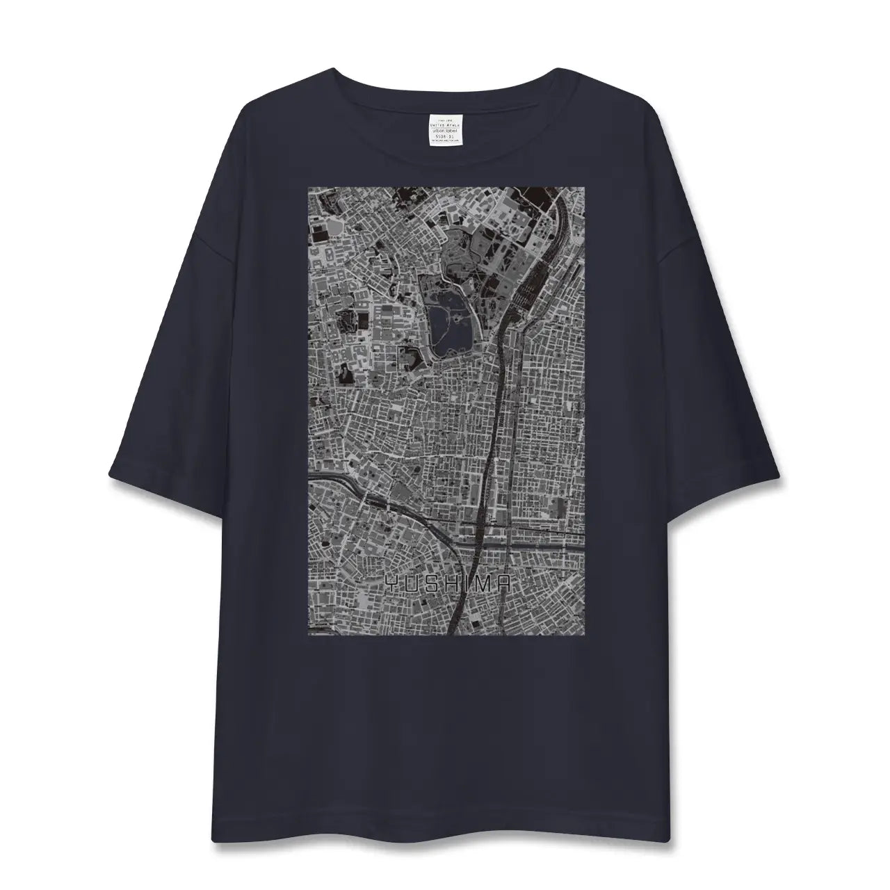 【湯島(東京都)】地図柄ビッグシルエットTシャツ