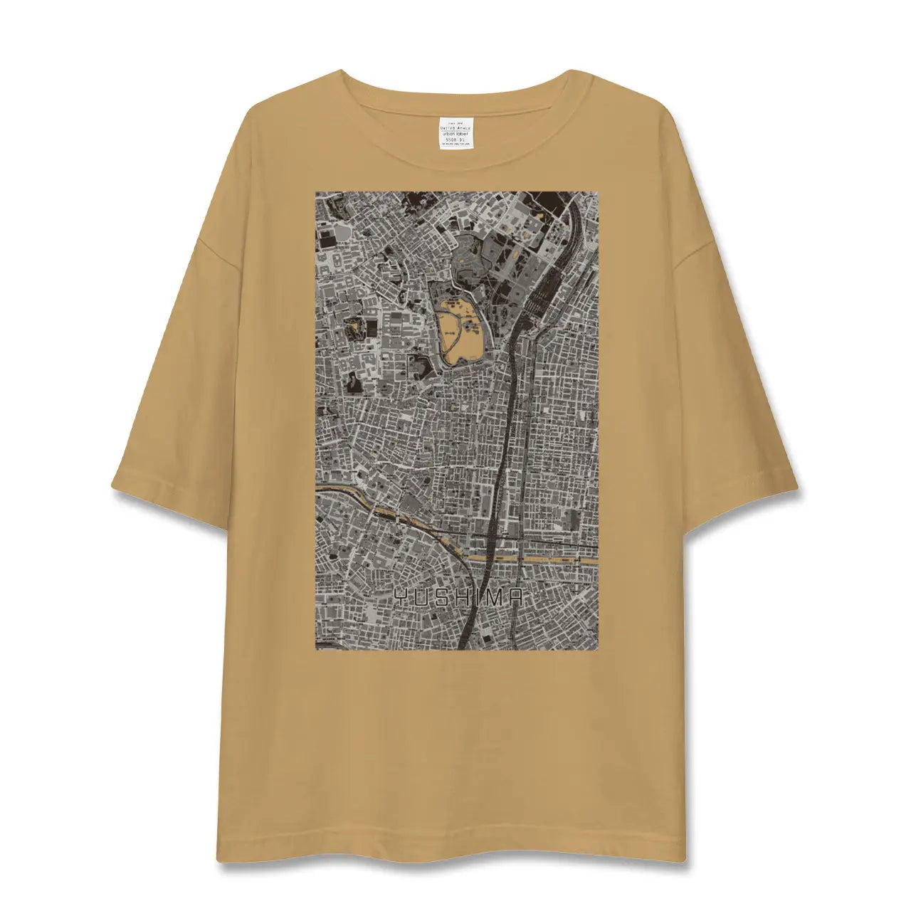 【湯島(東京都)】地図柄ビッグシルエットTシャツ