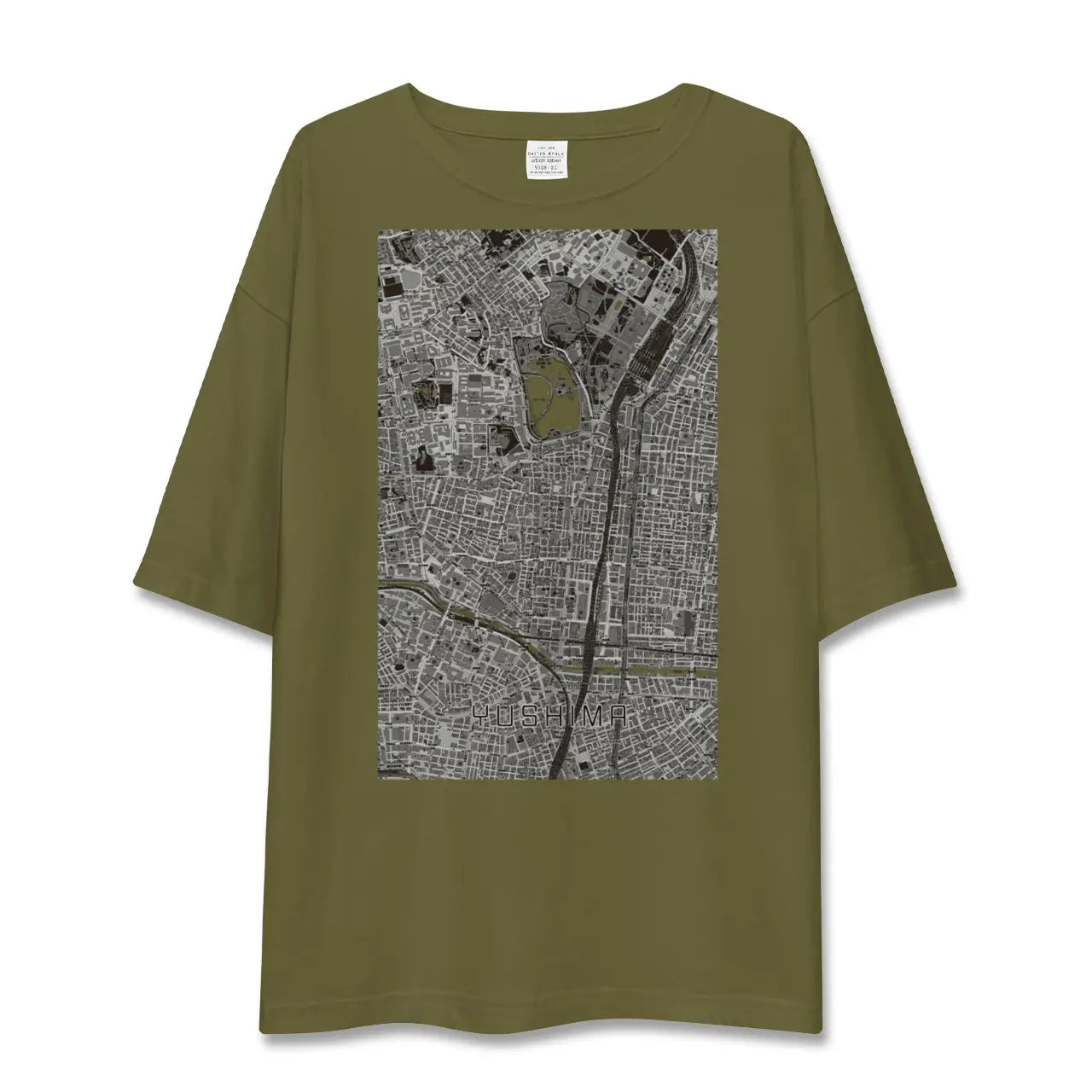 【湯島(東京都)】地図柄ビッグシルエットTシャツ