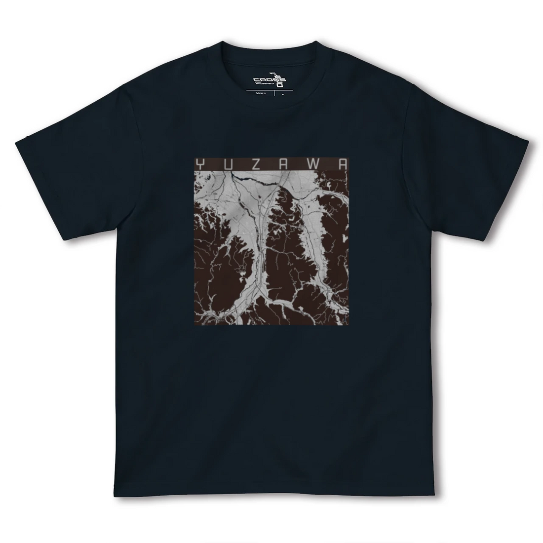 【湯沢(秋田県)】地図柄ヘビーウェイトTシャツ