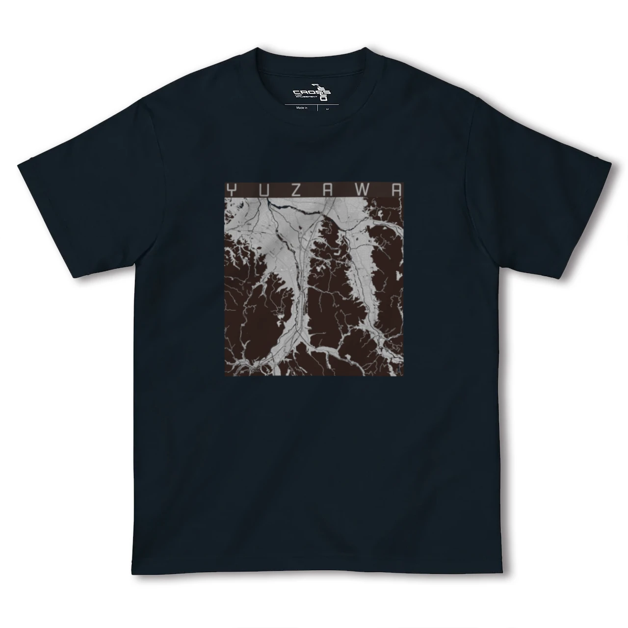 【湯沢(秋田県)】地図柄ヘビーウェイトTシャツ