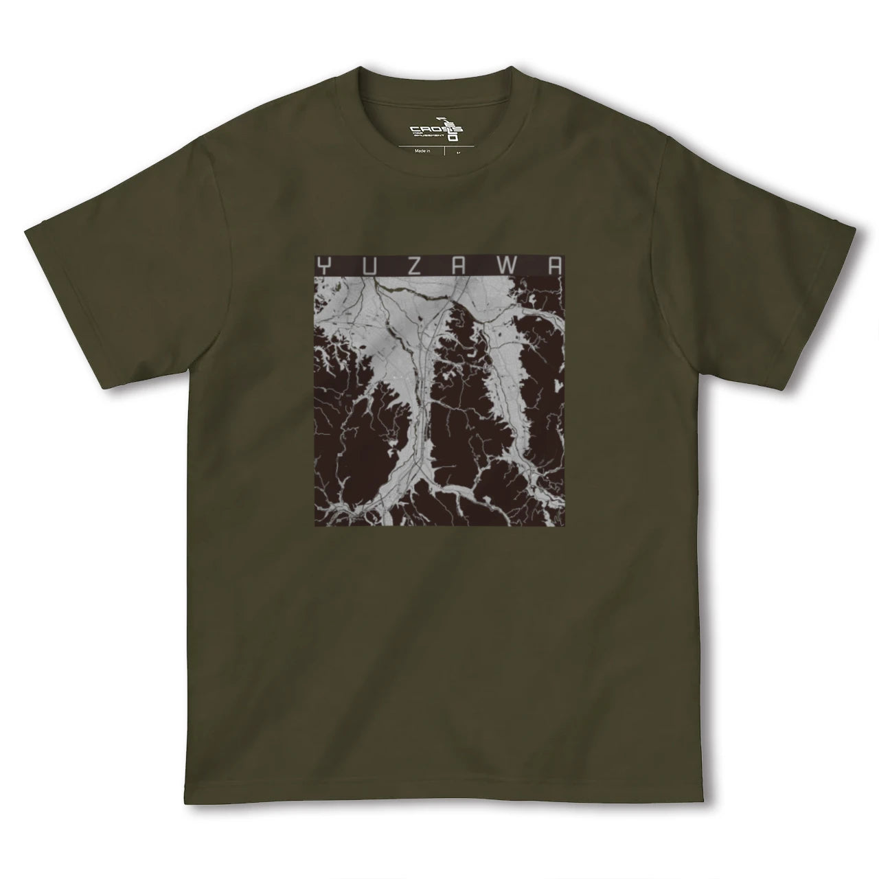 【湯沢(秋田県)】地図柄ヘビーウェイトTシャツ