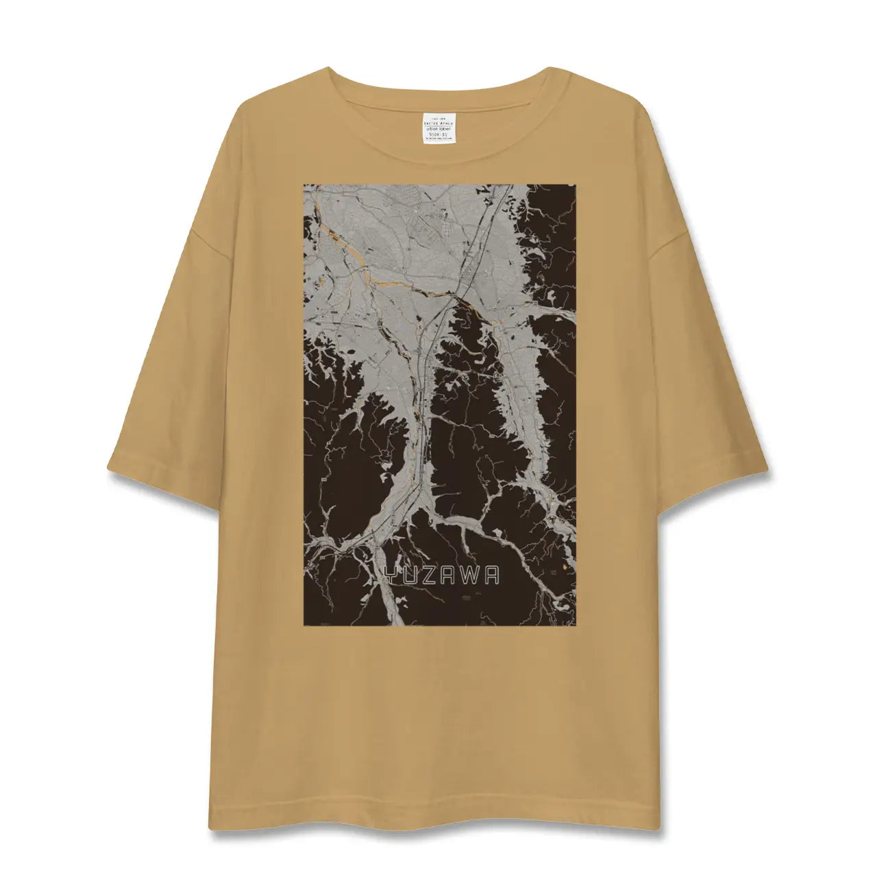 【湯沢(秋田県)】地図柄ビッグシルエットTシャツ