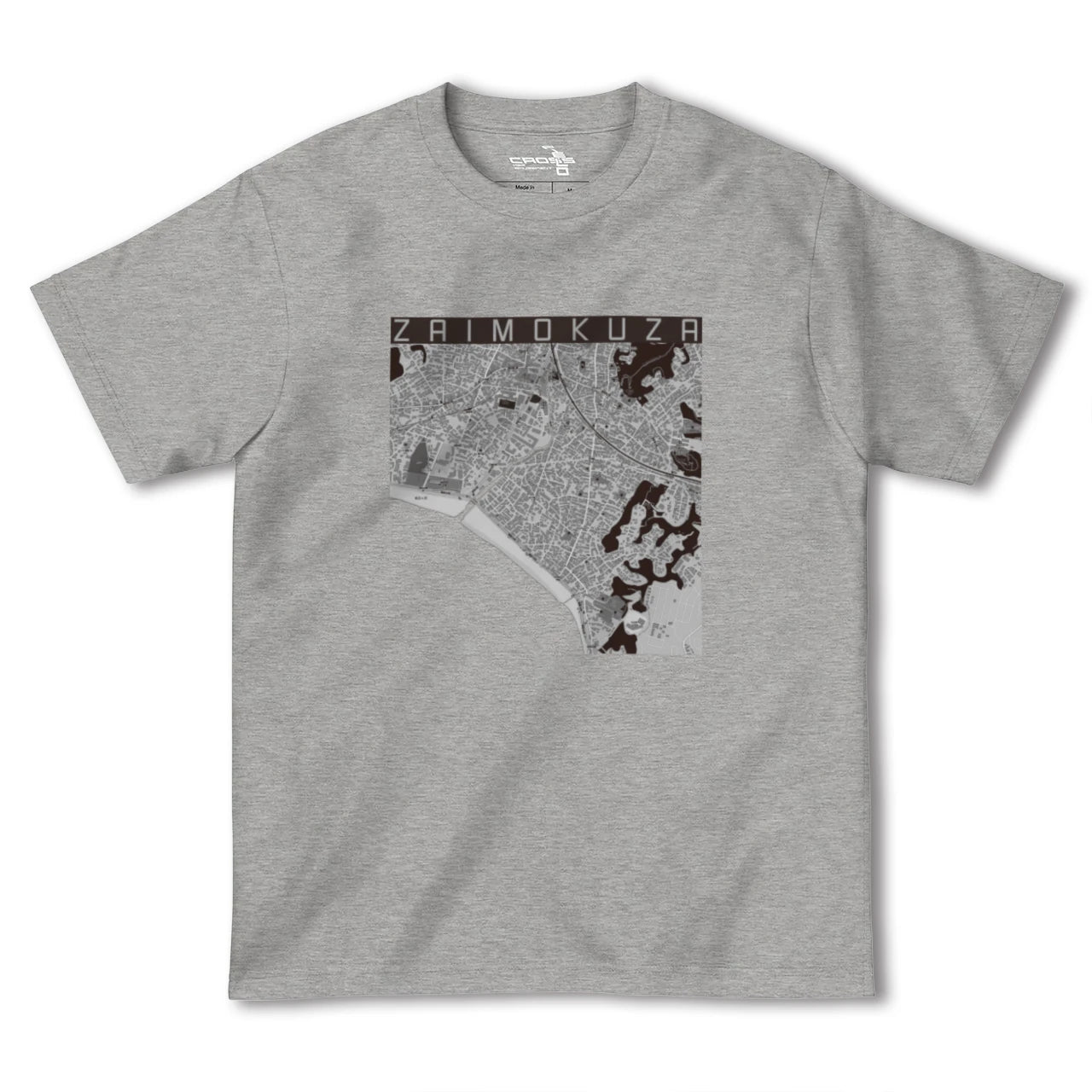 【材木座(神奈川県)】地図柄ヘビーウェイトTシャツ