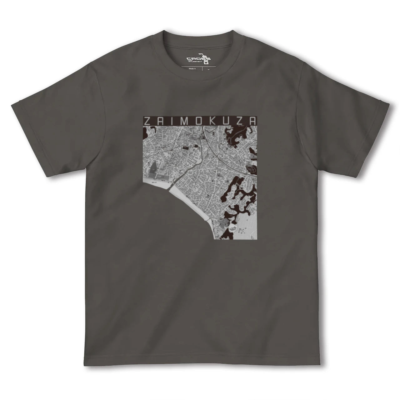 【材木座(神奈川県)】地図柄ヘビーウェイトTシャツ