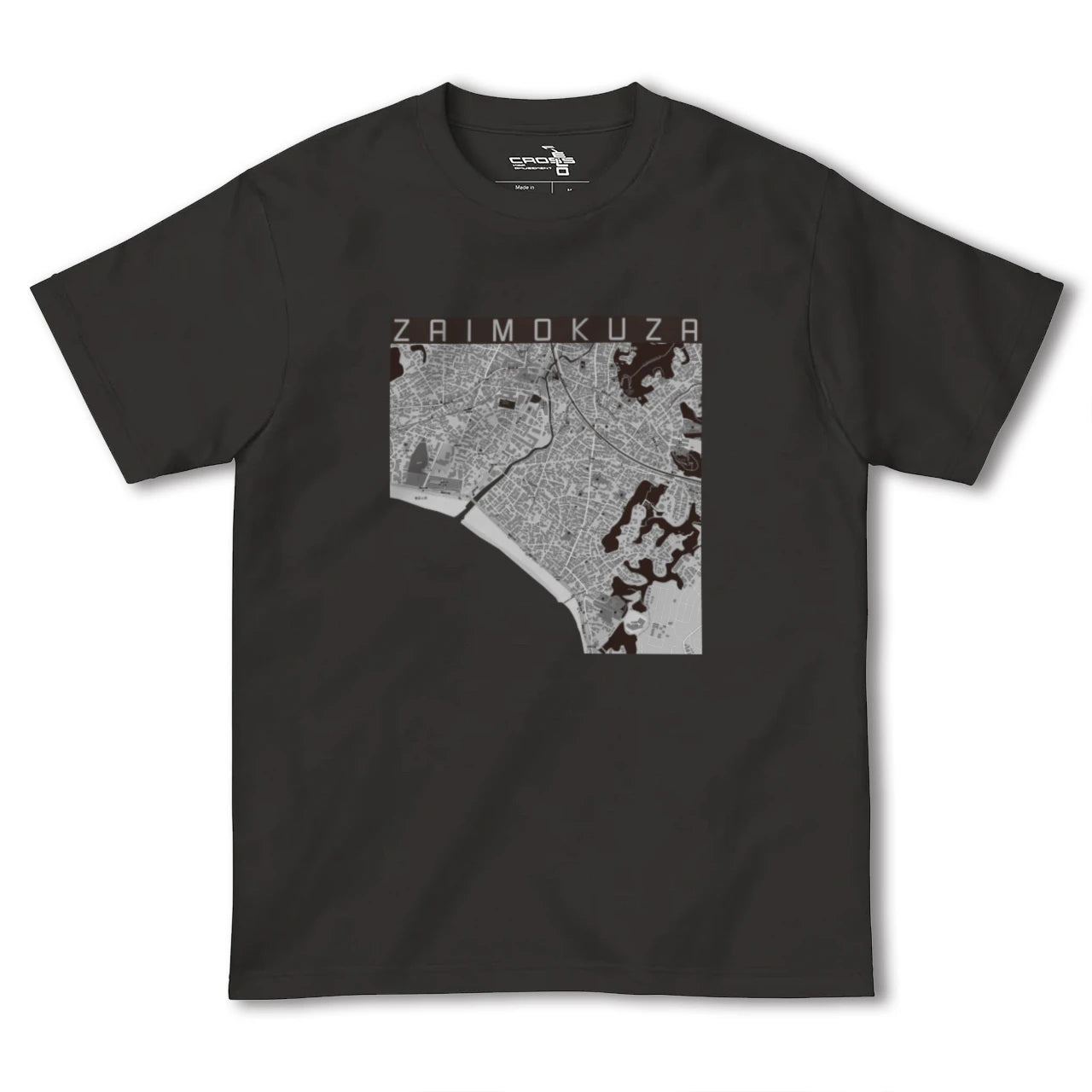 【材木座(神奈川県)】地図柄ヘビーウェイトTシャツ