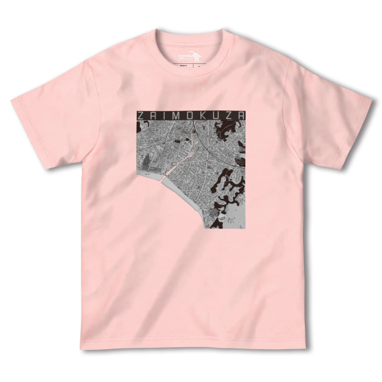 【材木座(神奈川県)】地図柄ヘビーウェイトTシャツ