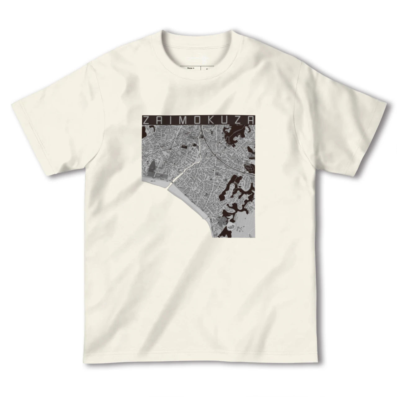 【材木座(神奈川県)】地図柄ヘビーウェイトTシャツ