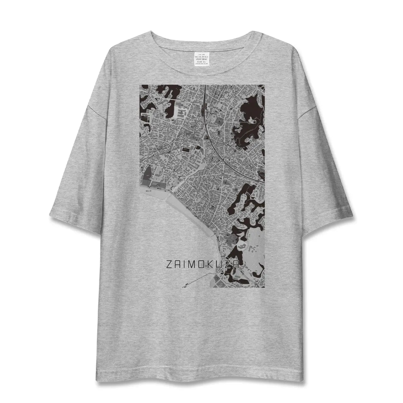 【材木座(神奈川県)】地図柄ビッグシルエットTシャツ