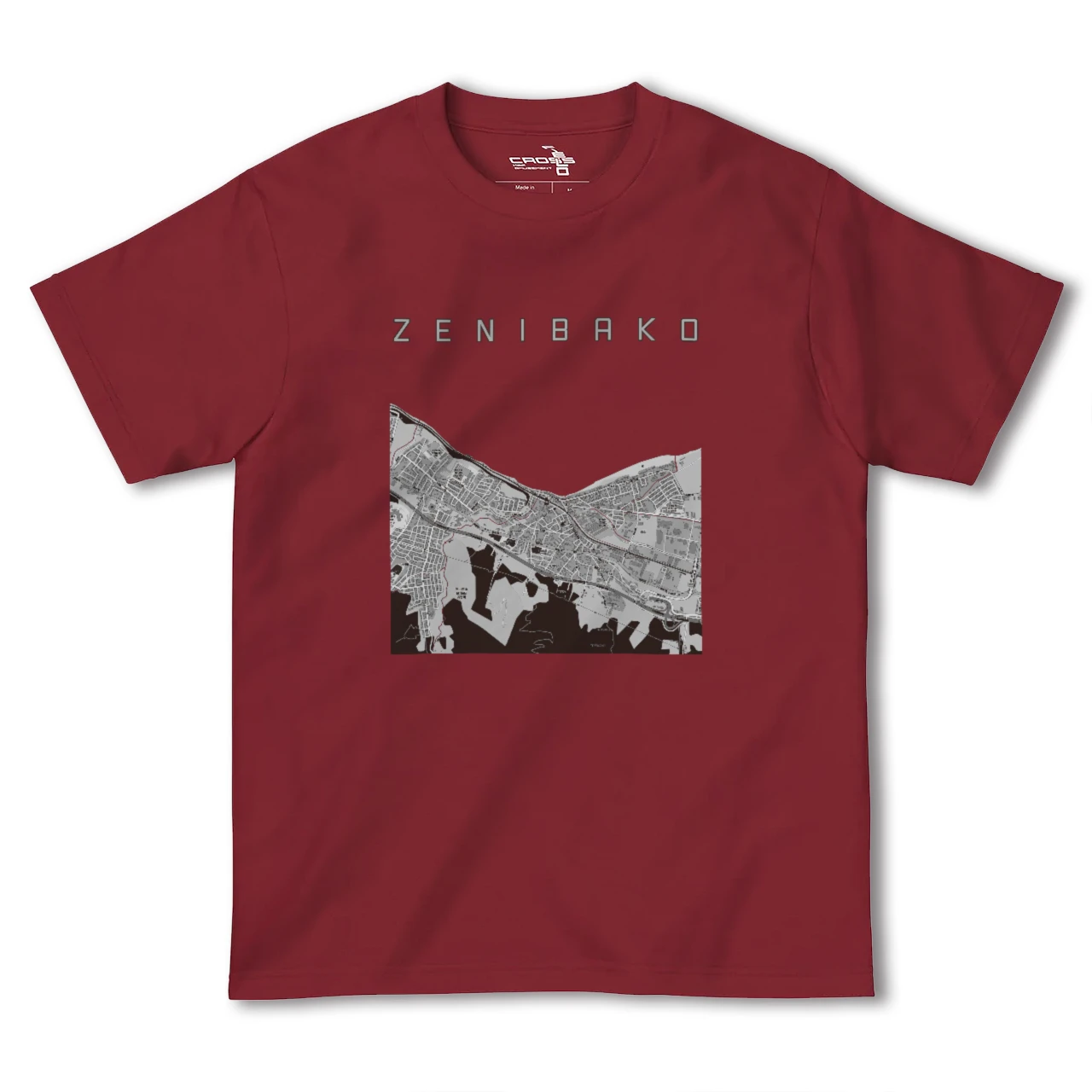 【銭函(北海道)】地図柄ヘビーウェイトTシャツ