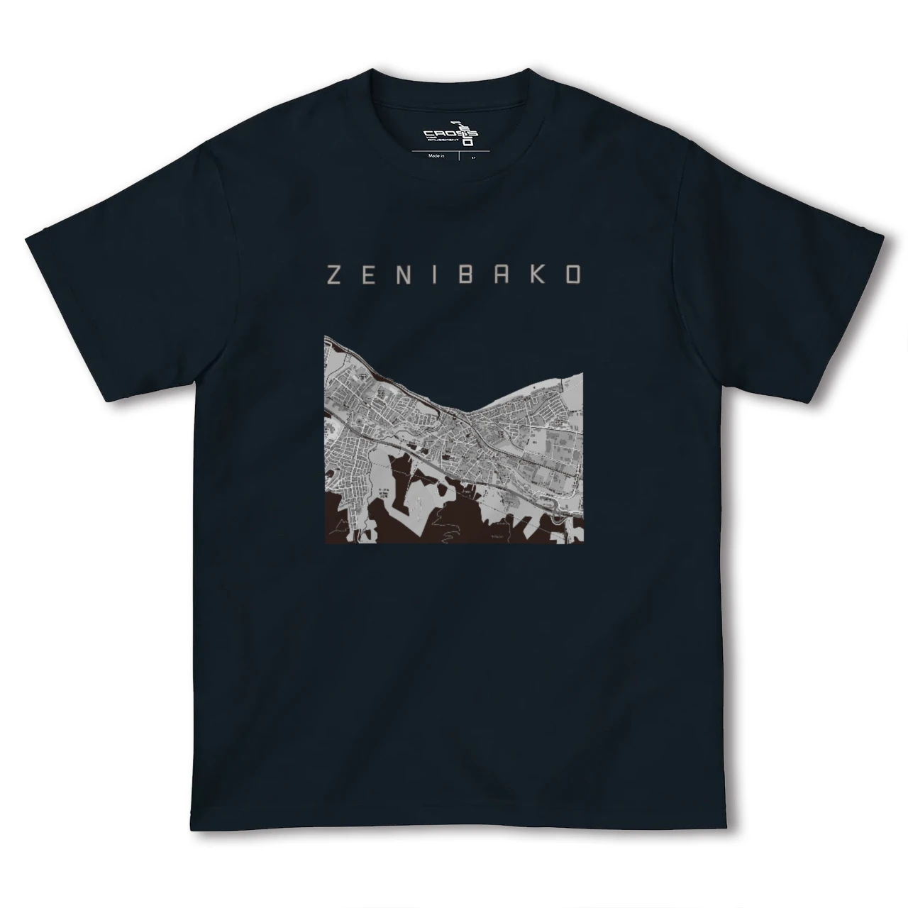【銭函(北海道)】地図柄ヘビーウェイトTシャツ