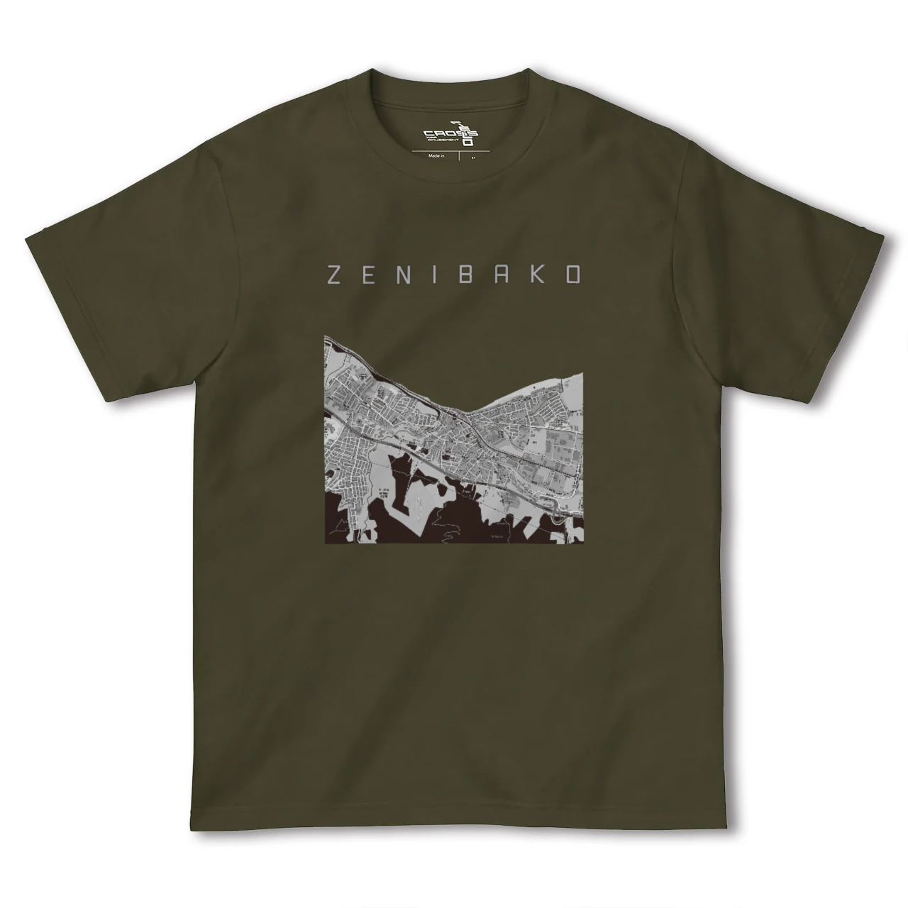 【銭函(北海道)】地図柄ヘビーウェイトTシャツ