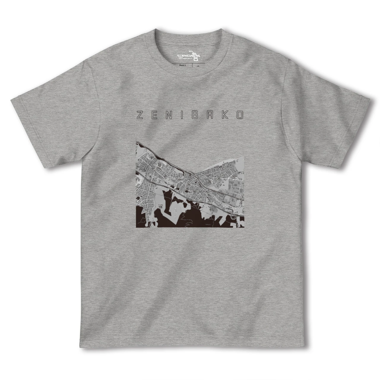 【銭函(北海道)】地図柄ヘビーウェイトTシャツ