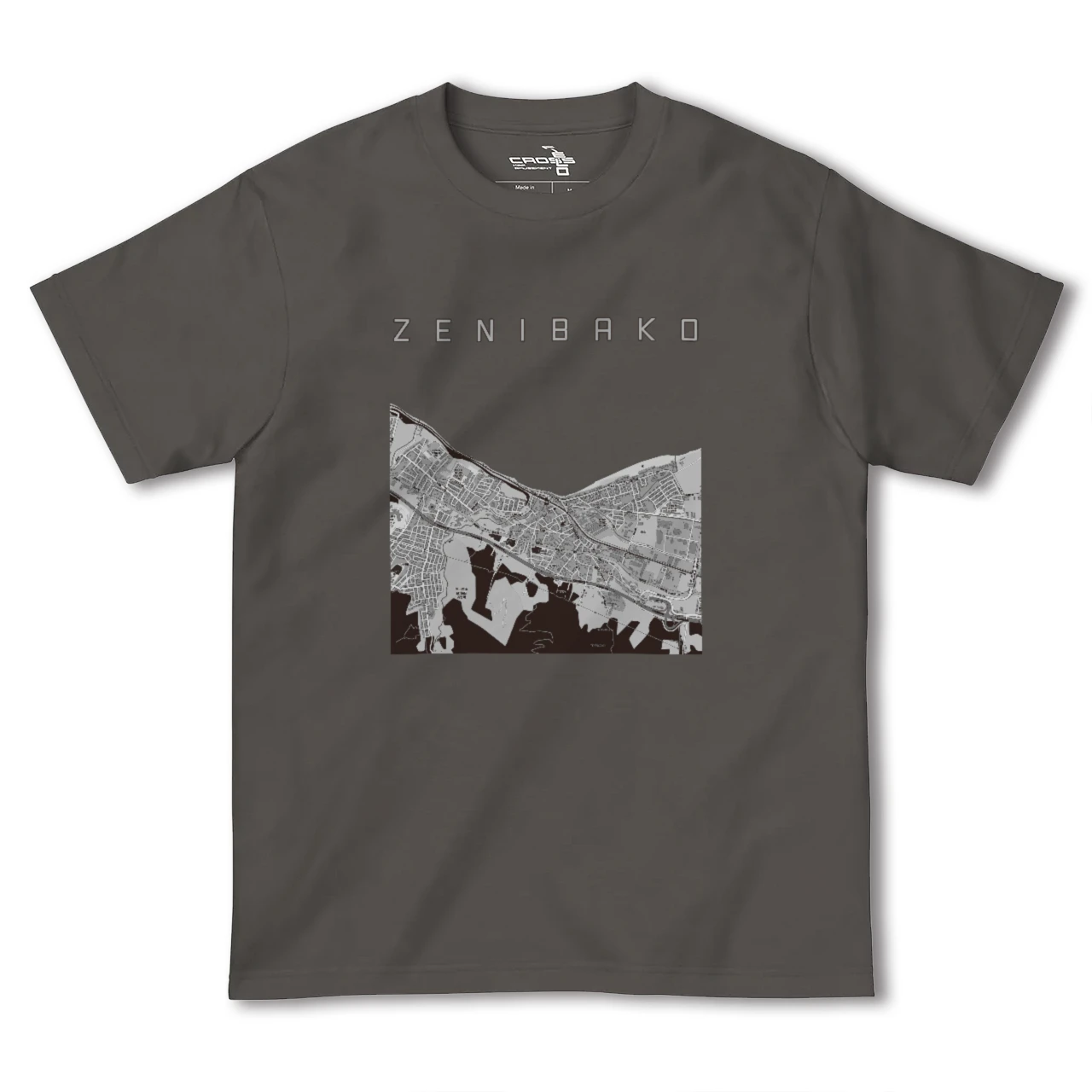 【銭函(北海道)】地図柄ヘビーウェイトTシャツ