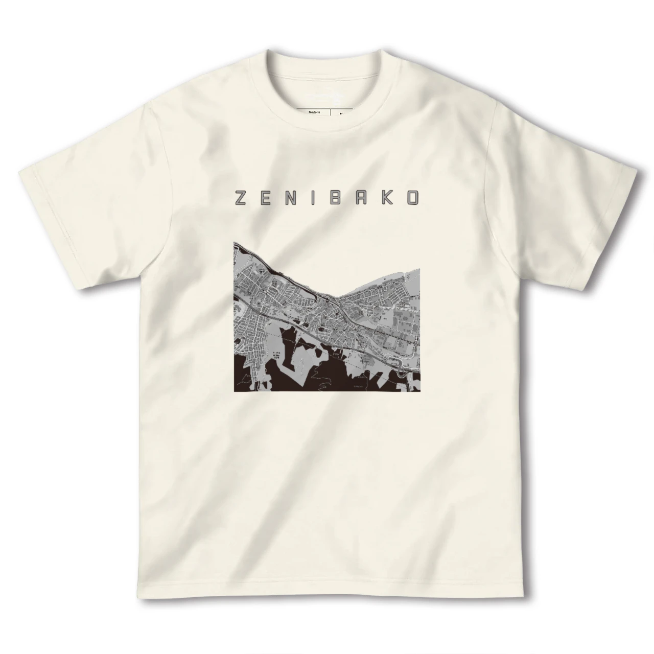 【銭函(北海道)】地図柄ヘビーウェイトTシャツ