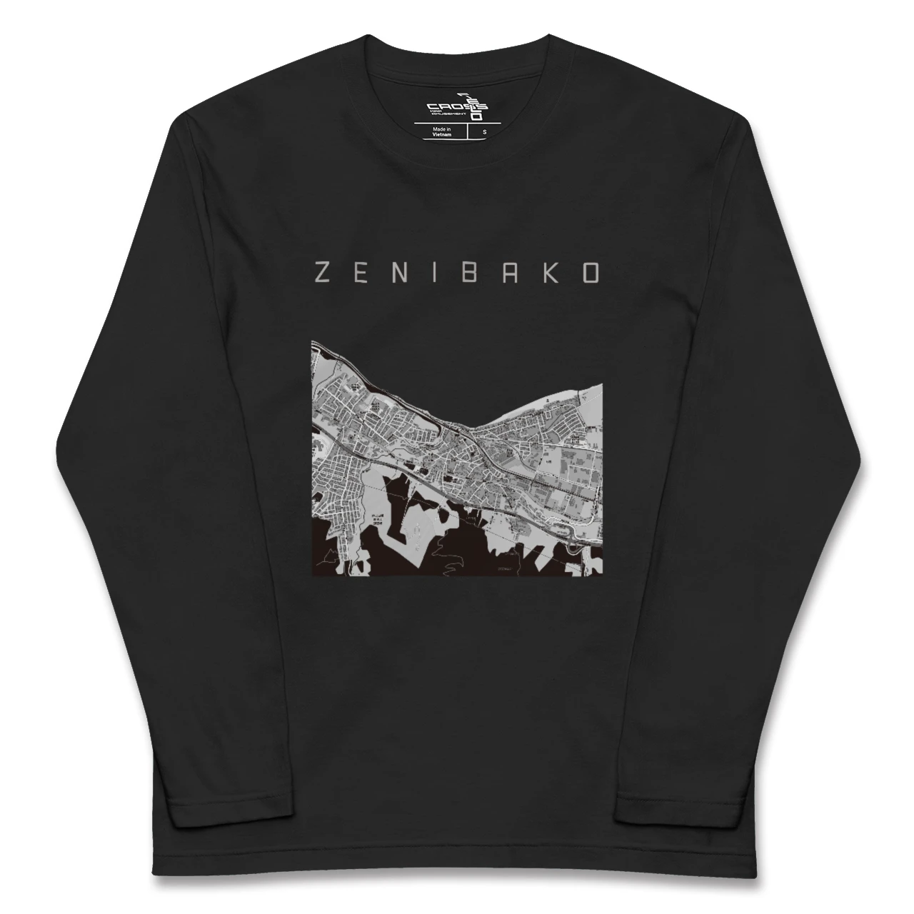 【銭函(北海道)】地図柄ロングスリーブTシャツ