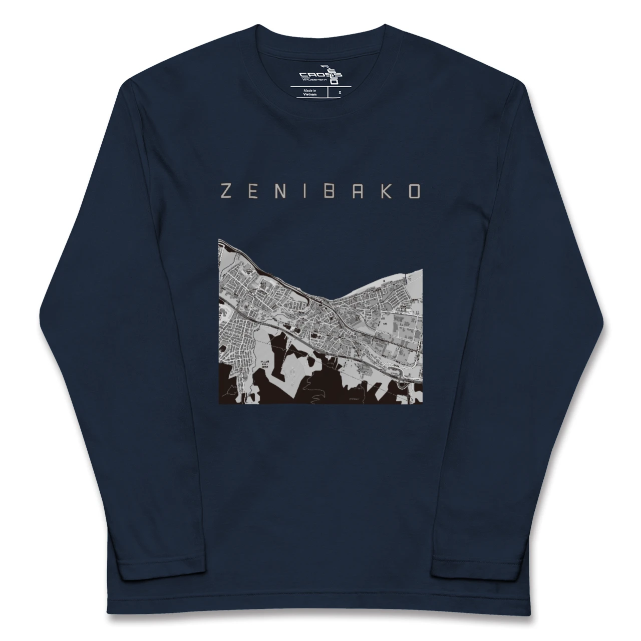 【銭函(北海道)】地図柄ロングスリーブTシャツ