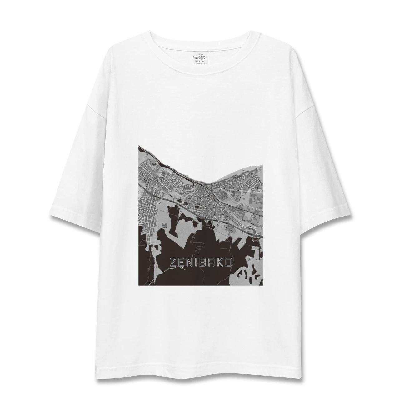 【銭函(北海道)】地図柄ビッグシルエットTシャツ