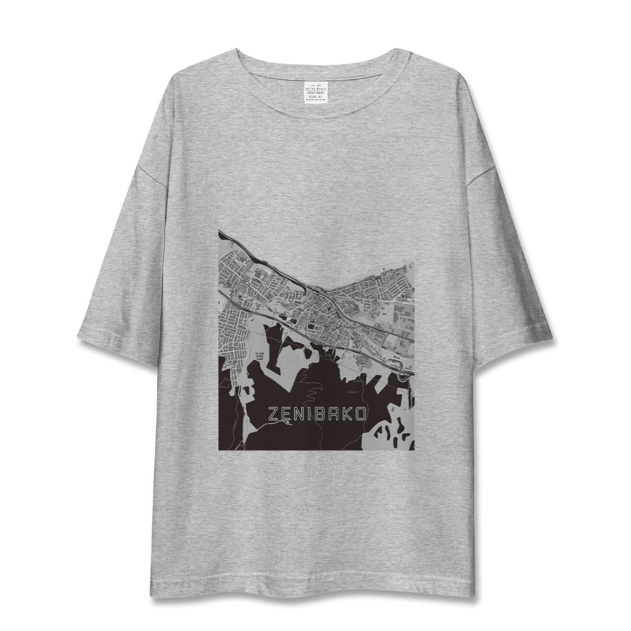 【銭函(北海道)】地図柄ビッグシルエットTシャツ