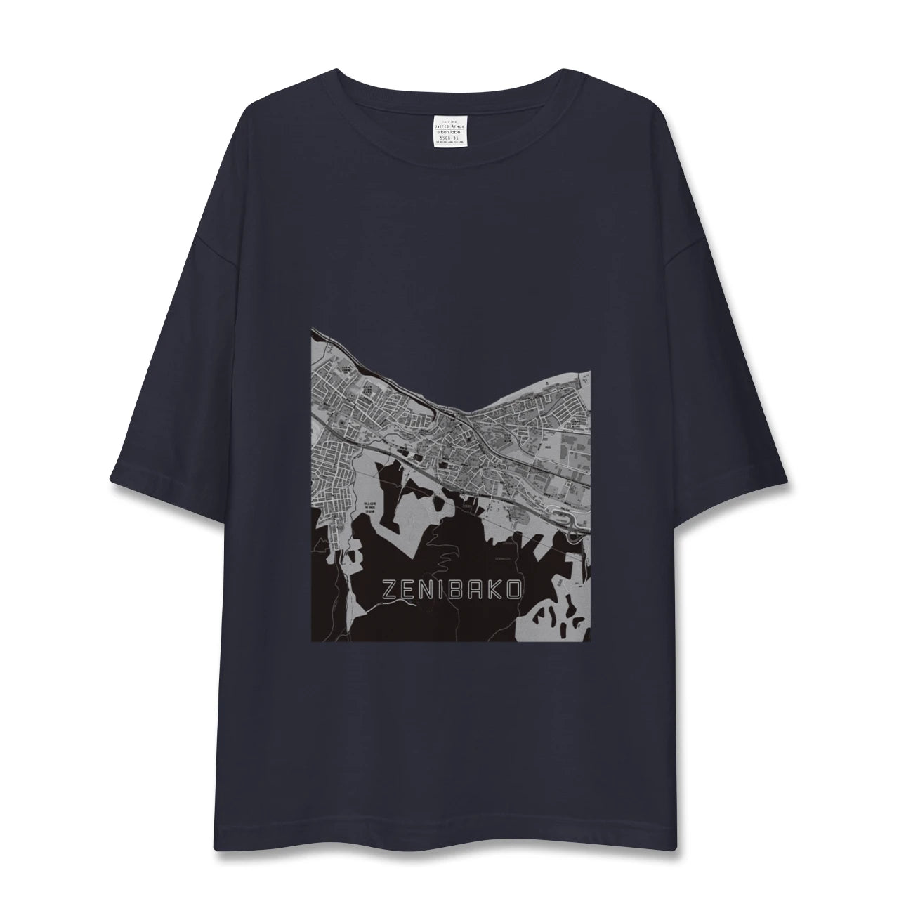 【銭函(北海道)】地図柄ビッグシルエットTシャツ