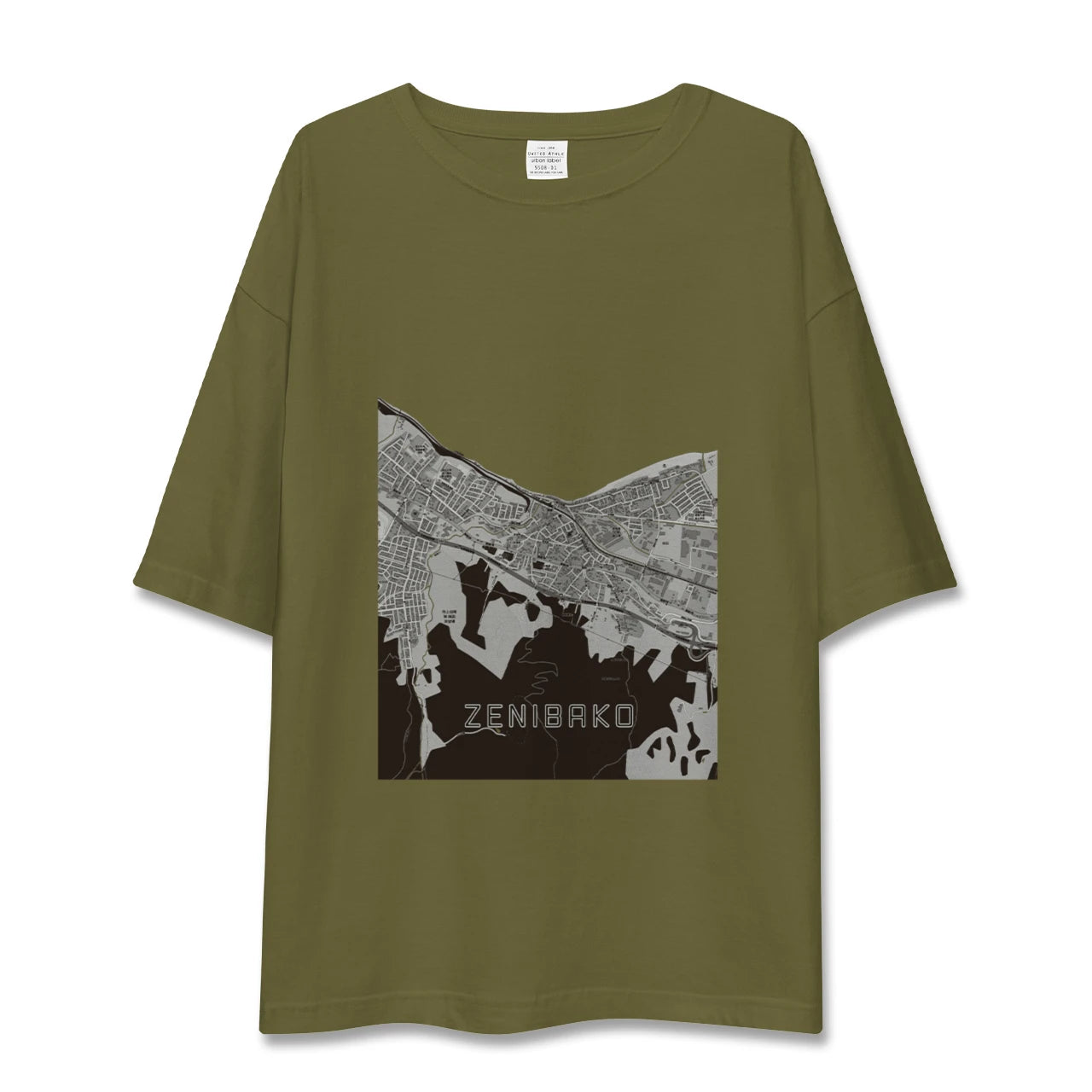 【銭函(北海道)】地図柄ビッグシルエットTシャツ