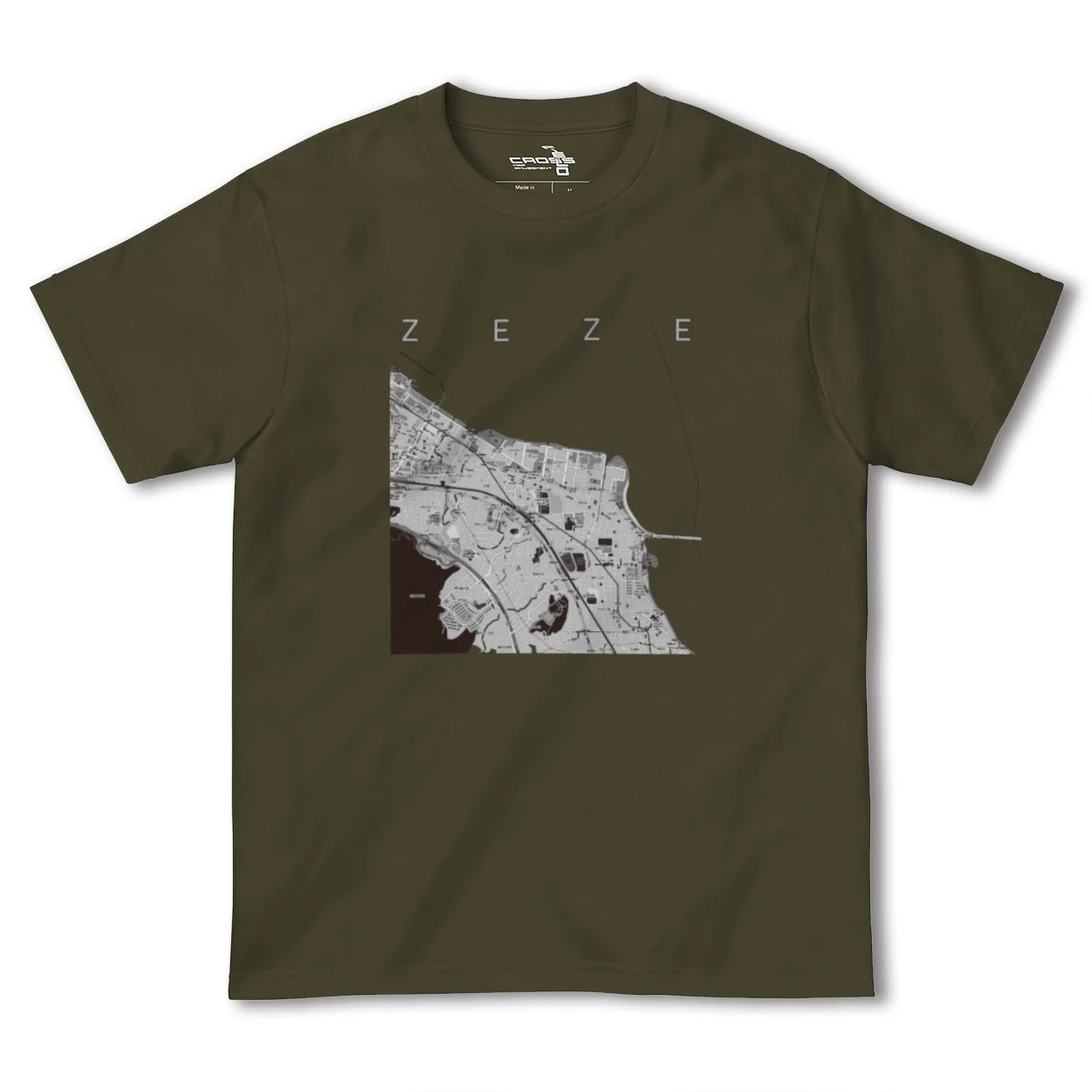 【膳所(滋賀県)】地図柄ヘビーウェイトTシャツ
