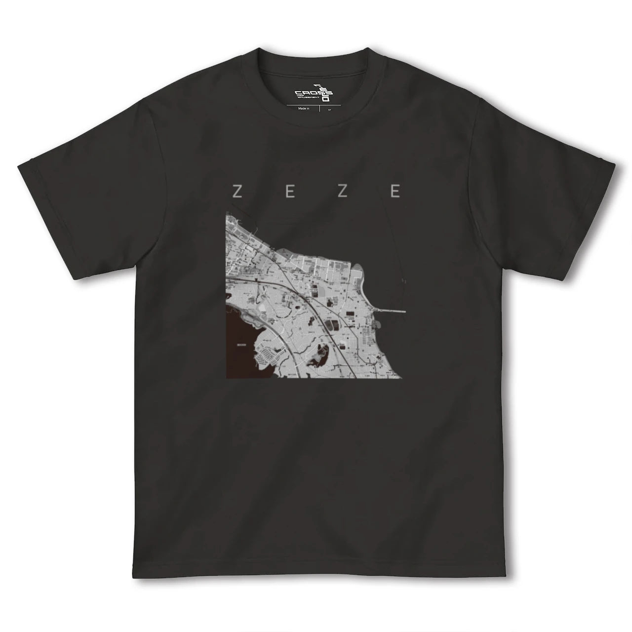 【膳所(滋賀県)】地図柄ヘビーウェイトTシャツ